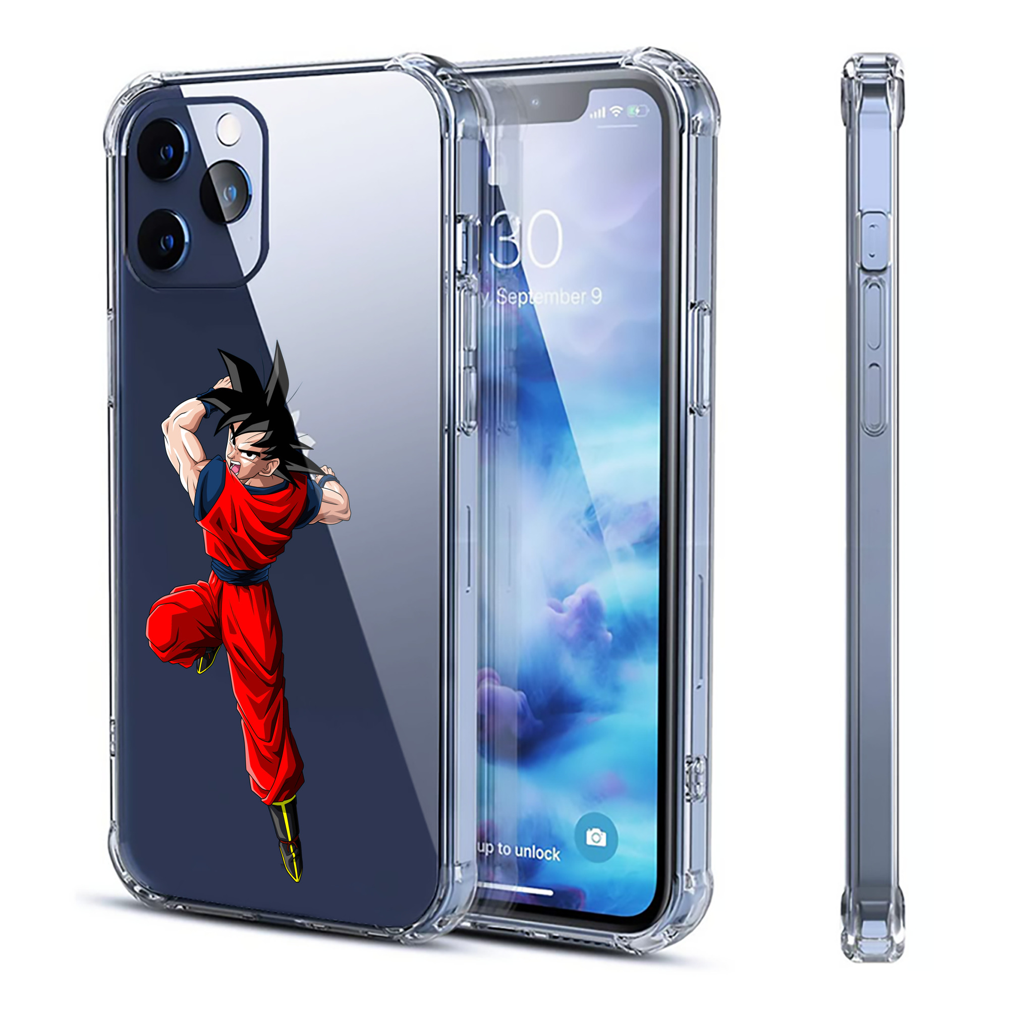 （画像用） ドラゴンボール 孫悟空（そん ごくう）Son Goku カカロット DRAGON BALL Kakarotto 【iPhone 12シリーズ対応】透明スマホケース（クリアソフトケース）